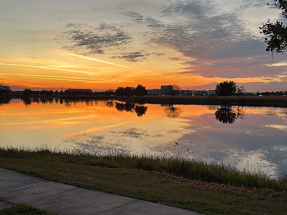 Sunset view outside the front door
