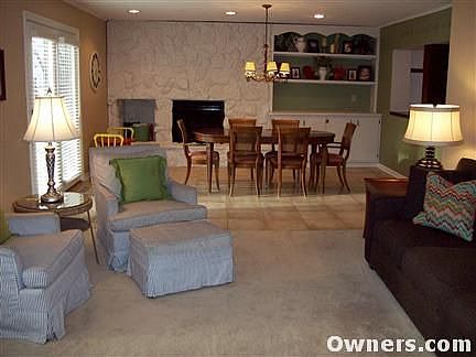 Dining Area with Fireplace