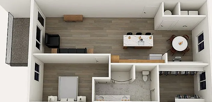 Plan A3 _ 1 Bed / 1 Bath _ 1,023 SF Plan A3 _ 1 Bed / 1 Bath _ 1,023 SF