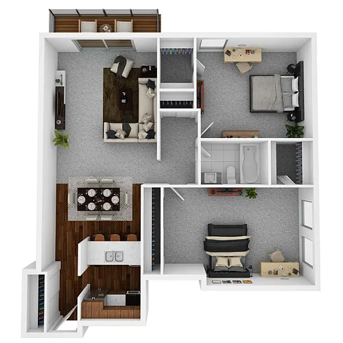 Floor plan Two Bedroom 1006