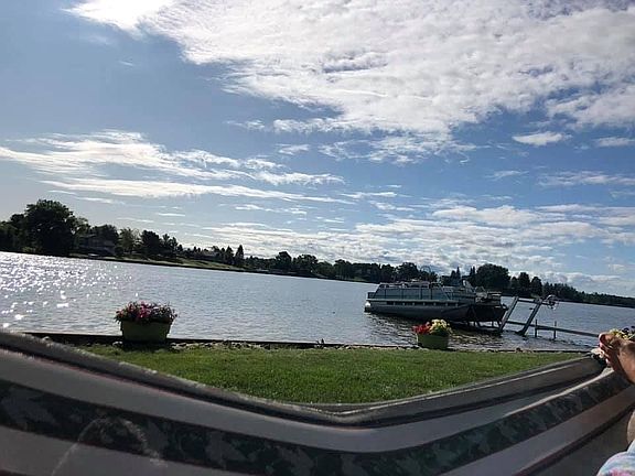 View from inside the cottage