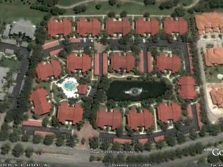 Aerial view of Tuscany community