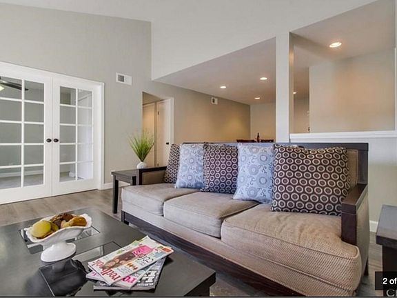 Living room (with 3rd bedroom to left)