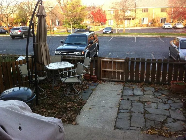 rear patio and private parking