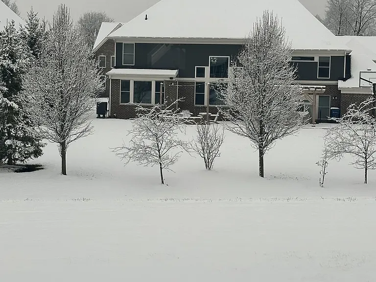 Beautiful winter view with a serene blanket of snow