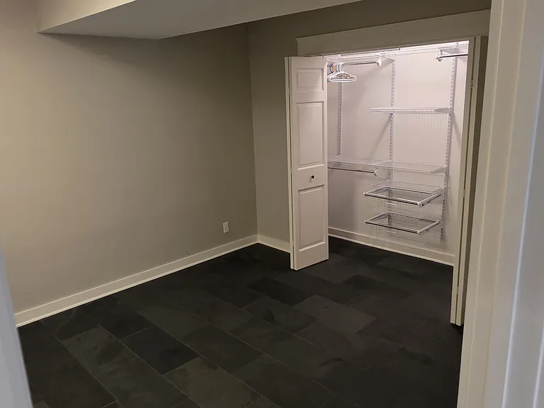 Basement bedroom with egress window.