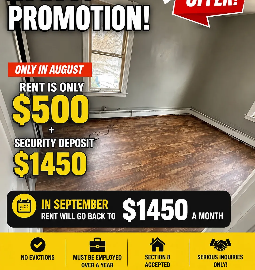 2 bed, $500 — Photo 1