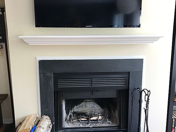 Wood burning fireplace