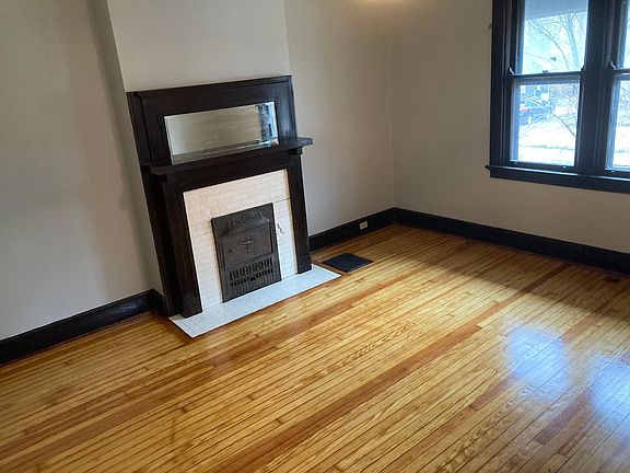 Livington room with freshly refinished floors