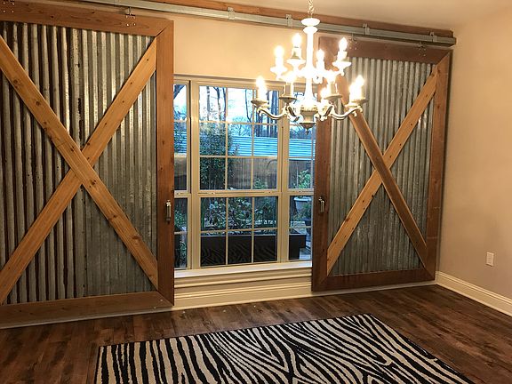 Barn door window treatments