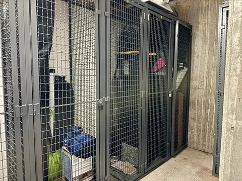 Secure storage locker in the garage