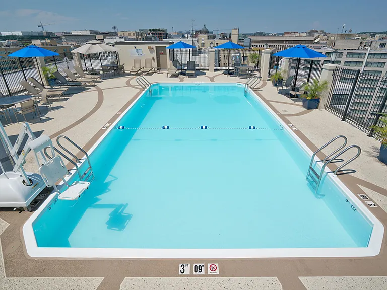 Holiday Inn pool. Great amenity (contingent on contract renewal by Holiday Inn each summer).
