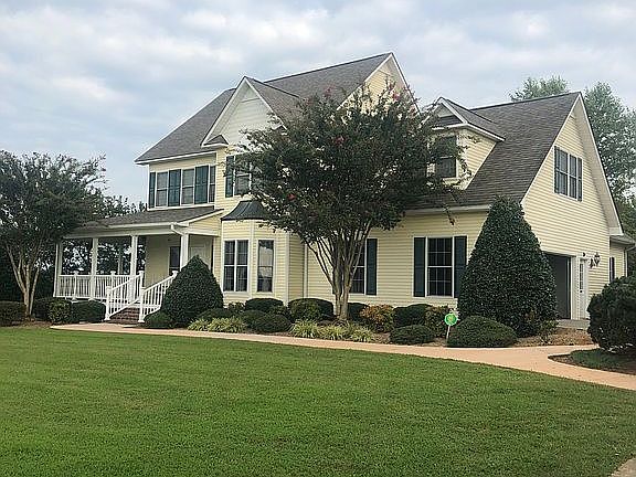 Side angle of front of House