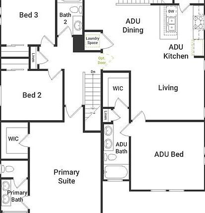 This is a view of the Lunar Floorplan Second floor