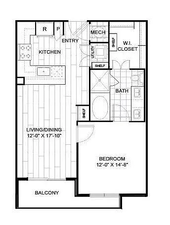 Floor plan 1R