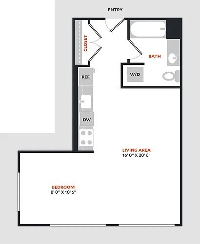 Floor plan Studio E