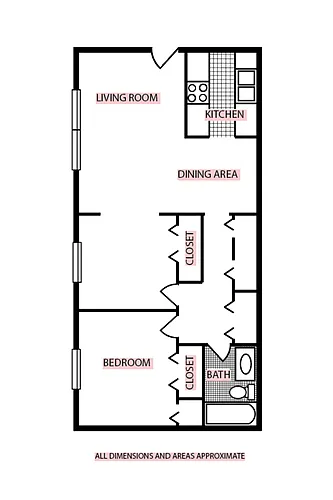 Floor plan One Bedroom Deluxe