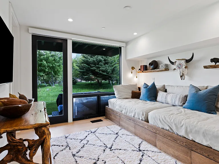 First floor Guest Bedroom/Office (2 full end to end mattresses) with ensuite bath (radiant heat floor). Private terrace and hot tub