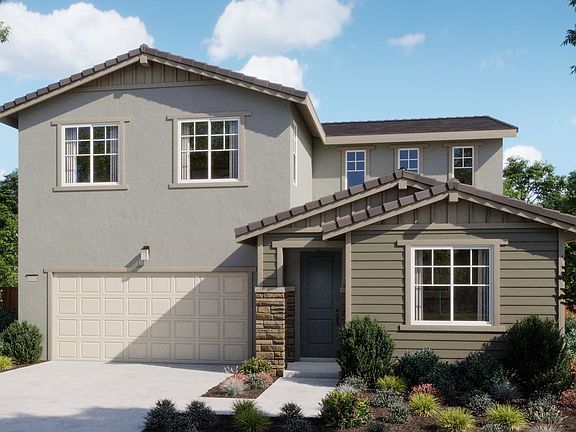 Elevation C at Plan 4002 at Chateaus at Natomas Landing