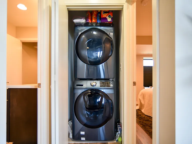 Full size washer and dryer.