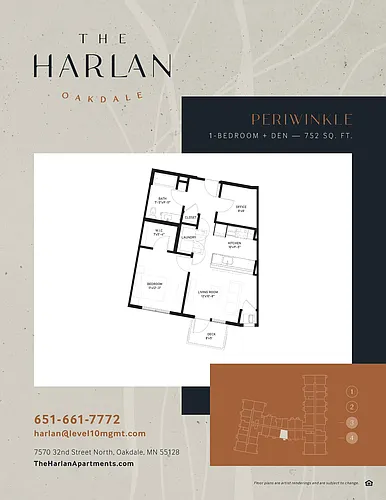 Floor plan Periwinkle | + Den