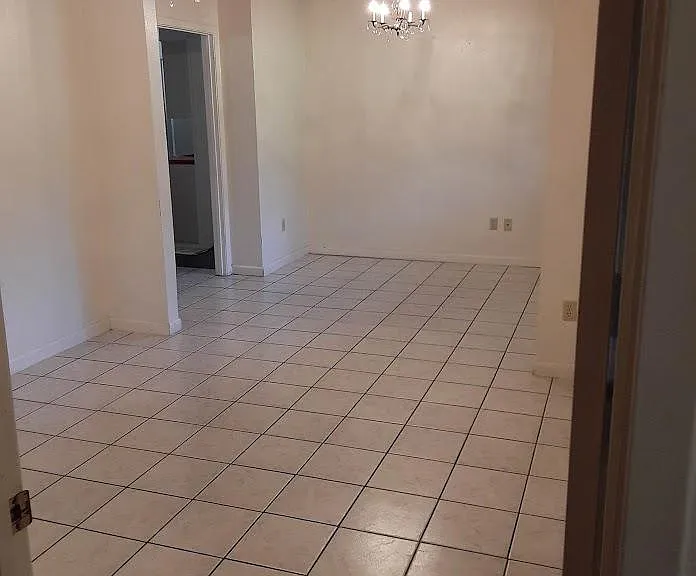 Living room and dining room