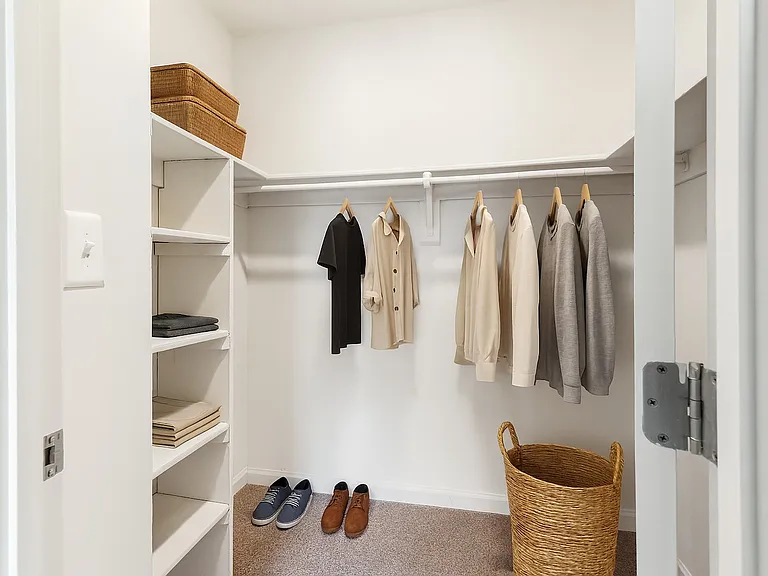 Walk-in Closets with Built-in Shelving