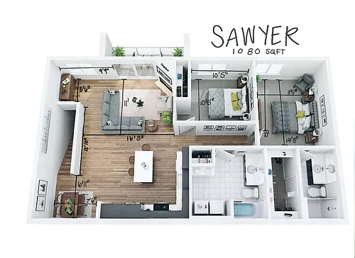 Floor plan Sawyer