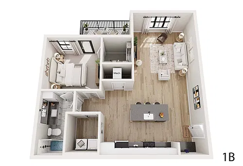 Floor plan 1B