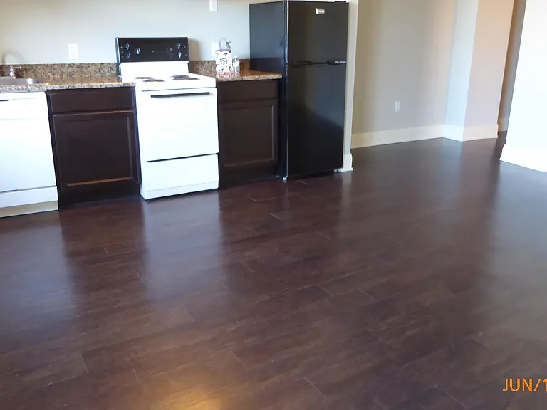 Living Room/Kitchen facing Entry hallway