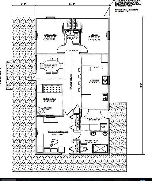 House design for 3 bed 2 bath