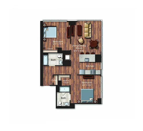 Floor plan 2C-1127
