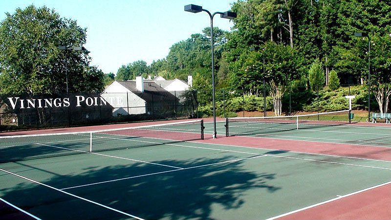 Lighted tennis courts