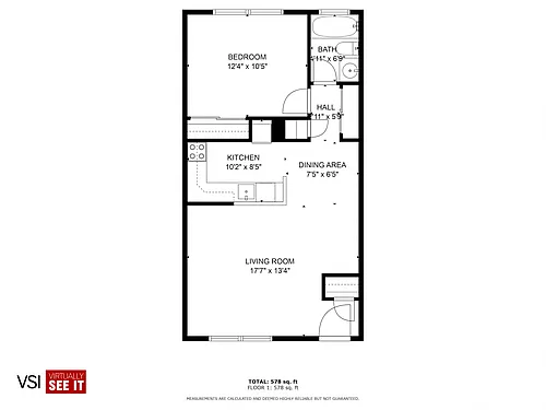 Floor plan Sienna - 1 Bed/1 Bath