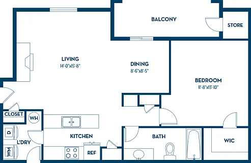1 Bedroom | 1 Bath | 819 SF (Attached Garage Available) 1 Bedroom | 1 Bath | 819 SF (Attached Garage Available)