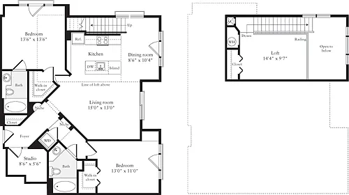 Floor plan 2 Bedrooms L