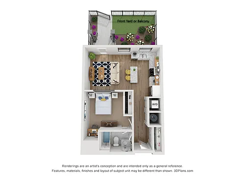 Floor plan 1 Bedroom