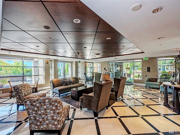 Stunning paneled and marbled lobby