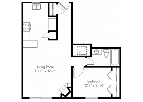 Floor plan 1 Bedroom