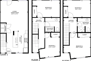 4 bedroom floor plan 4 bedroom floor plan