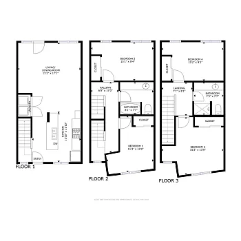 Floor plan 4x2 Extra Large Individual Room Rate