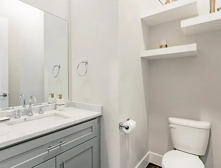 half bath on living level
