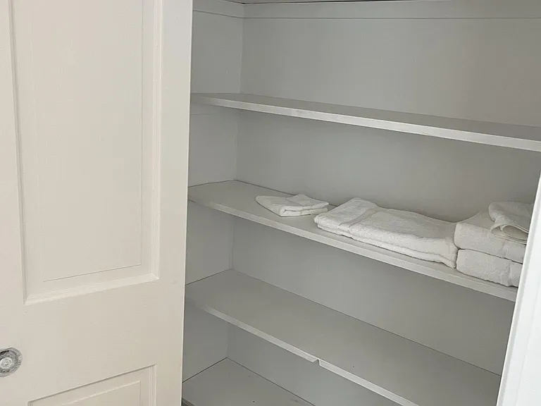 Bathroom closet.