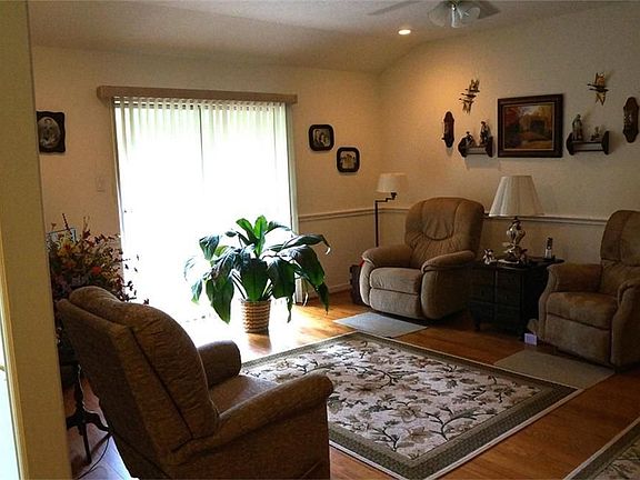 Large family room with a view of the private backyard