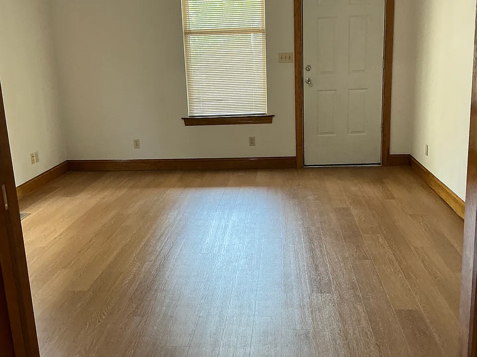 Living room with new floors