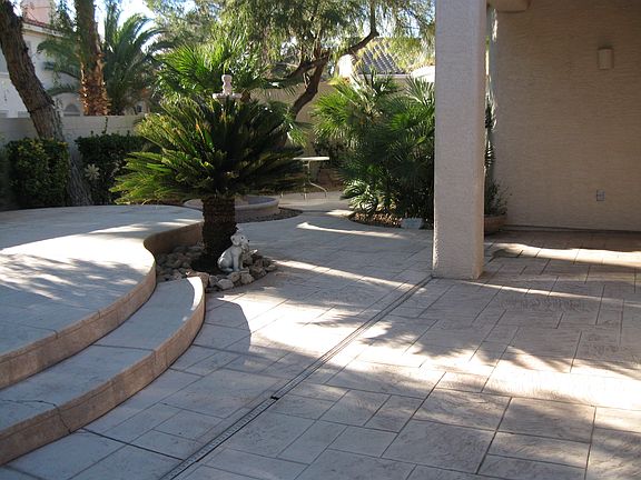 Stamped Concrete in Back