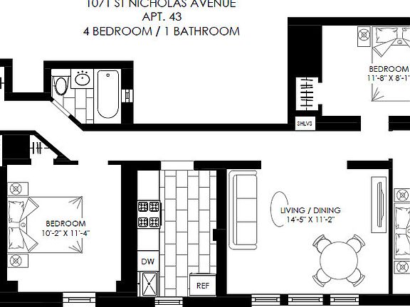 2nd image of 1071 St Nicholas Ave APT 43