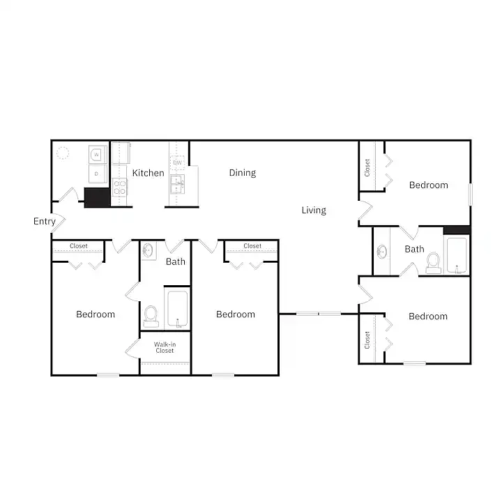 Floor plan Four Bedroom