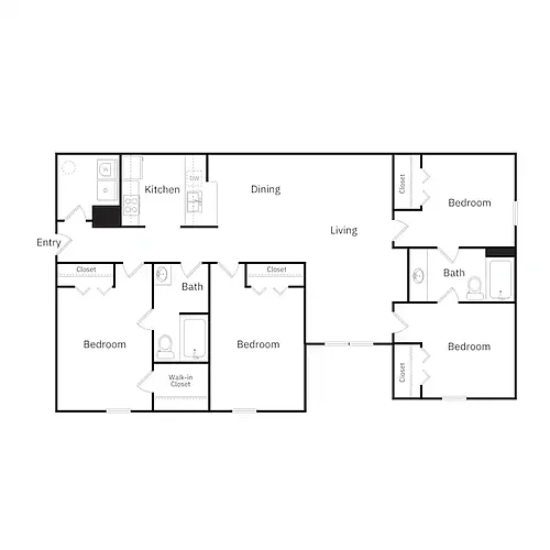 Floor plan Four Bedroom