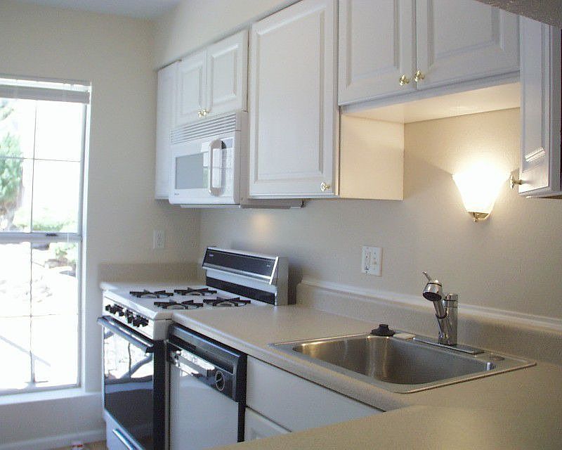 new cabinets, built in microwave